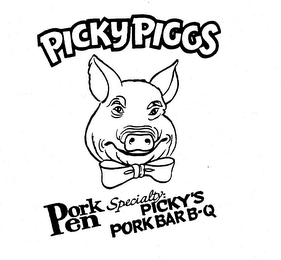 PICKY PIGGS PORK PEN SPECIALTY: PICKY'S PORK BAR B-Q logo