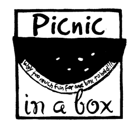 PICNIC IN A BOX WAY TOO MUCH FUN FOR ONE BOX TO HOLD!!! logo