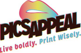 PICSAPPEAL LIVE BOLDLY. PRINT WISELY. logo