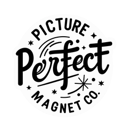 PICTURE PERFECT MAGNET CO. THE ONLY NAME IN MAGNETS logo