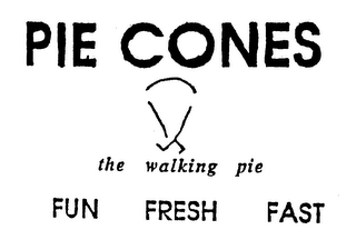 PIE CONES THE WALKING PIE FUN FRESH FAST logo