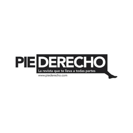 PIE DERECHO LA REVISTA QUE TE LLEVA A TODAS PARTES WWW.PIEDERECHO.COM logo