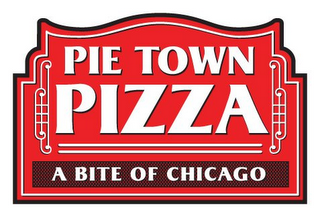 PIE TOWN PIZZA A BITE OF CHICAGO logo