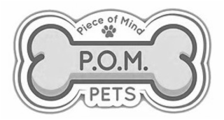 PIECE OF MIND P.O.M. PETS logo