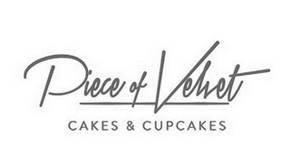 PIECE OF VELVET CAKES & CUPCAKES logo
