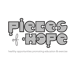 PIECES OF HOPE HEALTHY OPPORTUNITIES PROMOTING EDUCATION AND EXERCISE logo