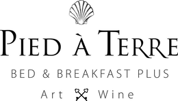 PIED À TERRE BED & BREAKFAST PLUS ART WINE logo
