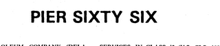 PIER SIXTY SIX logo