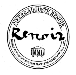 PIERRE-AUGUSTE RENOIR,RENOIR,MMI,NYC,DESIGN COPYRIGHT MUSEUM MASTERS INTERNATIONAL, LTD. logo