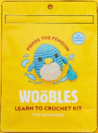 PIERRE THE PENGUIN THE WOOBLES LEARN TO CROCHET KIT FOR BEGINNERS ALL MATERIALS INCLUDED logo