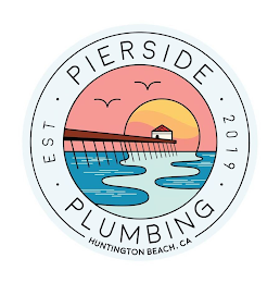 PIERSIDE PLUMBING HUNTINGTON BEACH, CA EST 2019 logo