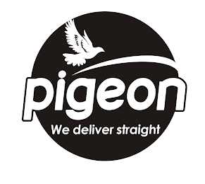 PIGEON WE DELIVER STRAIGHT logo