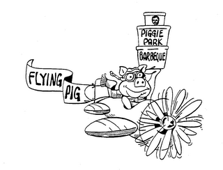 PIGGIE PARK BARBEQUE FLYING PIG logo