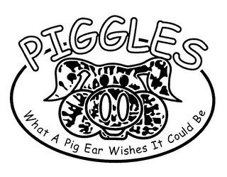PIGGLES WHAT A PIG EAR WISHES IT COULD BE logo