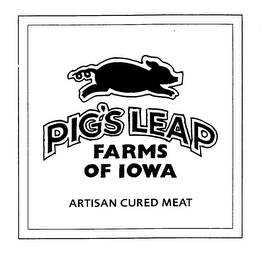 PIG'S LEAP FARMS OF IOWA ARTISAN CURED MEAT logo