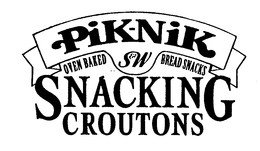 PIK-NIK S&W OVEN BAKED BREAD SNACKS SNACKING CROUTONS logo