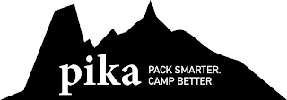 PIKA PACK SMARTER. CAMP BETTER logo