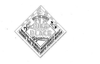 PIKE PLACE BREWERY MEET THE BREWER MALTHOPS MICRO-BREWED USING THE FINEST INGREDIENTS MALT-HOPS-YEAST-WATER logo