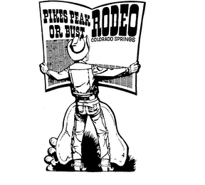 PIKES PEAK OR BUST RODEO COLORADO SPRINGS logo