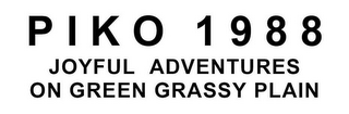 PIKO 1988 JOYFUL ADVENTURES ON GREEN GRASSY PLAIN logo