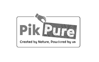 PIKPURE CREATED BY NATURE, POWDERED BY US logo