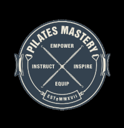 PILATES MASTERY EMPOWER INSTRUCT EQUIP INSPIRE EST. MMXVII logo