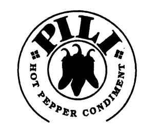 PILI HOT PEPPER CONDIMENT logo