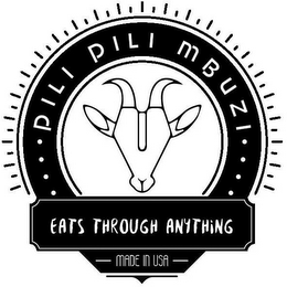 PILI PILI MBUZI EATS THROUGH ANYTHING MADE IN USA logo