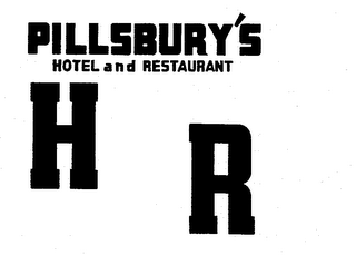 PILLSBURY'S HOTEL AND RESTAURANT H R logo