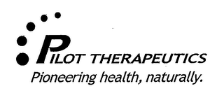 PILOT THERAPEUTICS PIONEERING HEALTH, NATURALLY. logo