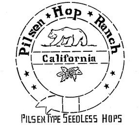 PILSEN HOP RANCH CALIFORNIA PILSEN TYPE SEEDLESS HOPS logo