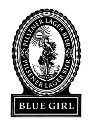 PILSENER LAGER BIER BLUE GIRL logo