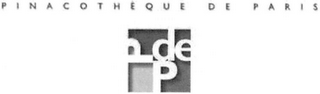 PINACOTHÈQUE DE PARIS P DE P logo
