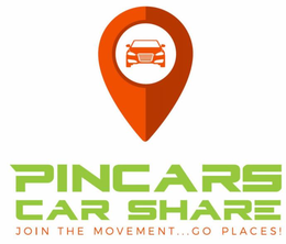 PINCARS CAR SHARE JOIN THE MOVEMENT...GO PLACES! logo