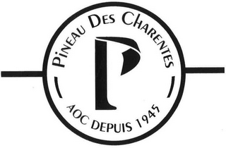 PINEAU DES CHARENTES AOC DEPUIS 1945 logo