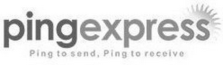 PINGEXPRESS PING TO SEND, PING TO RECEIVE logo