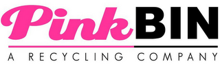 PINK BIN A RECYLCING COMPANY logo