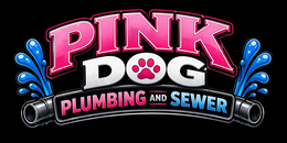PINK DOG PLUMBING AND SEWER logo