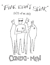 "PINK DON'T STINK" GUYS OF THE 80'S P4 P4 STU DAVE KEL TIM CONDO-MEN logo