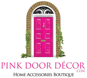 PINK DOOR DECOR.COM HOME ACCESSORIES BOUTIQUE logo