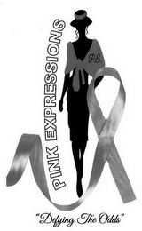 PINK EXPRESSIONS "DEFYING THE ODDS" P.E. logo