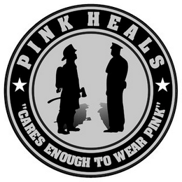 PINK HEALS "CARES ENOUGH TO WEAR PINK" logo