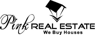 PINK REAL ESTATE WE BUY HOUSES logo