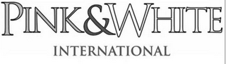 PINK & WHITE INTERNATIONAL logo