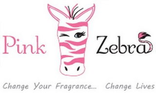 PINK ZEBRA CHANGE YOUR FRAGRANCE CHANGE LIVES logo