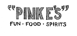 "PINKE'S" FUN - FOOD - SPIRITS logo