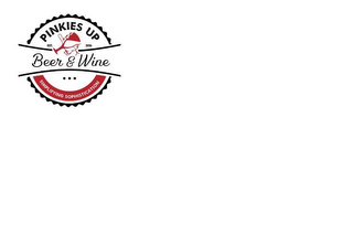 PINKIES UP BEER & WINE SIMPLIFYING SOPHISTICATION logo