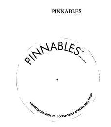 PINNABLES HANDCRAFTED PINS TO ACCESSORIZE APPAREL AND HOME logo