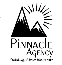 PINNACLE AGENCY "RISING ABOVE THE REST" logo