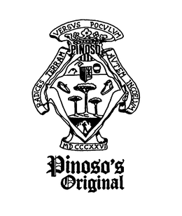 PINOSO'S ORIGINAL PINOSO RADICES TERRAM VERSVS POCVLVM AVTEM INCOELVM MD CCCXXVI logo